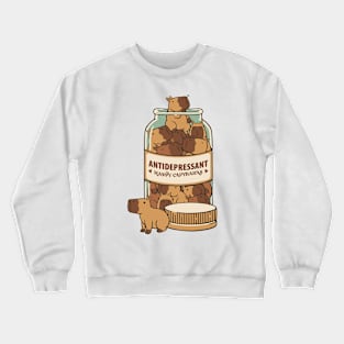 Antidepressant Capybara by Tobe Fonseca Crewneck Sweatshirt